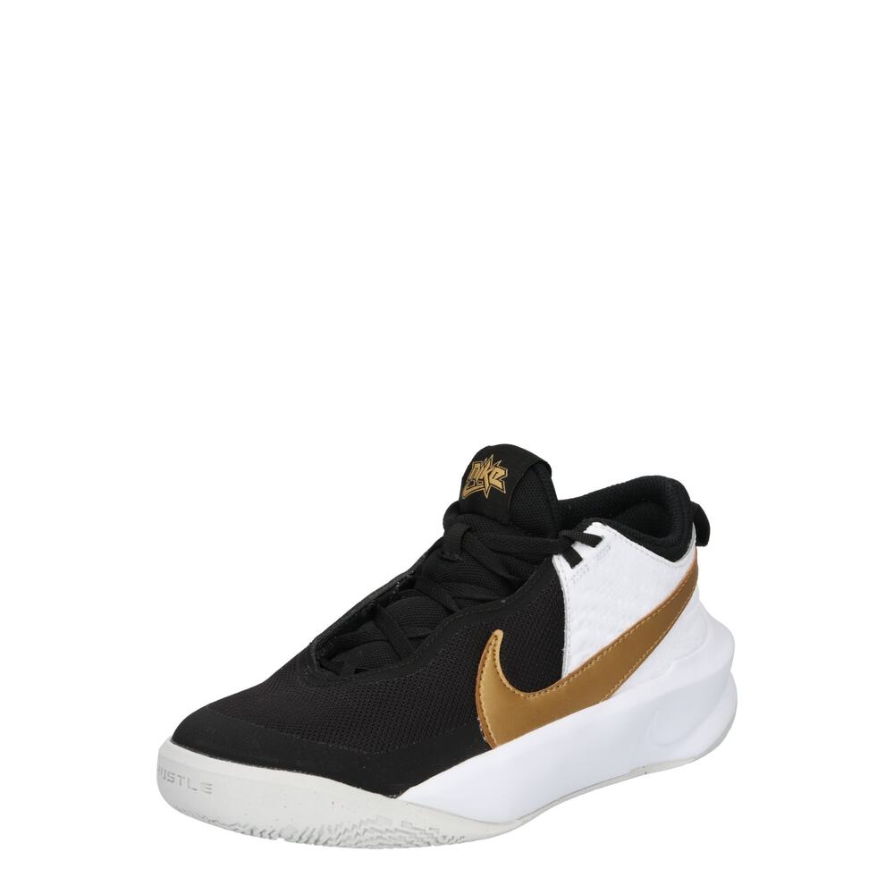 NWT Nike Hustle D 10 Boys GS Basketball Shoes Black/Gold Size 4.5